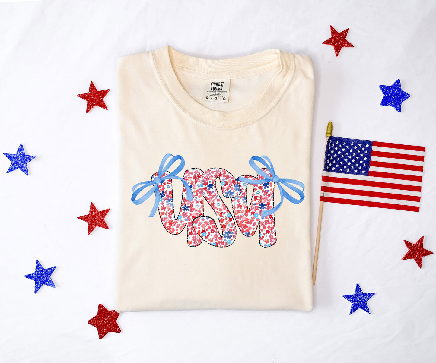 FLORAL USA COQUETTE - DTF TRANSFER