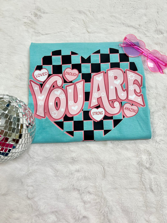 CHECKERED YOU ARE LOVED - DTF TRANSFER