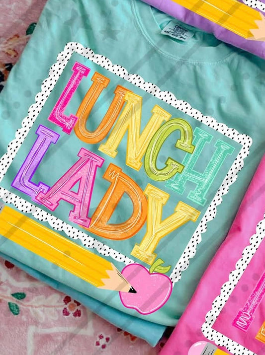 NEON VARSITY LUNCH LADY - DTF TRANSFER
