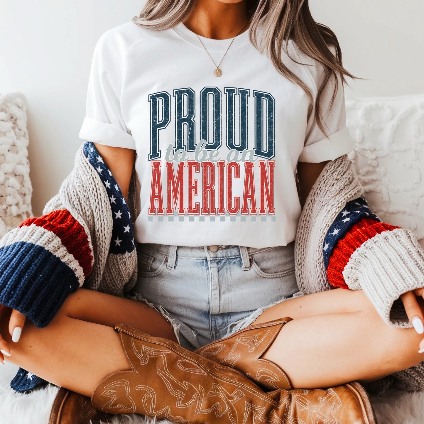 PROUD TO BE AN AMERICAN - DTF TRANSFER