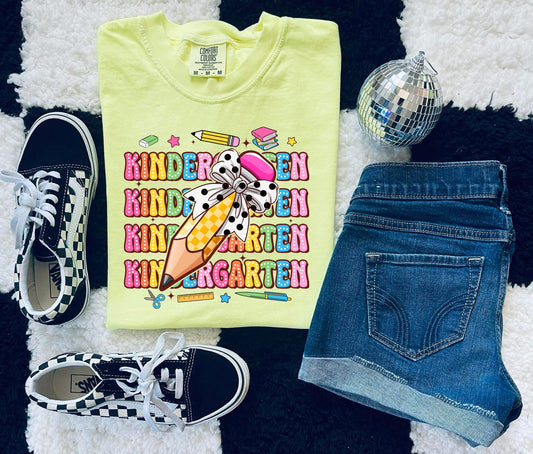 NEON KINDERGARTEN PENCIL - DTF TRANSFER
