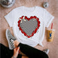 CHECKERED HEART - DTF TRANSFER