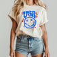 RETRO USA SMILEY - DTF TRANSFER
