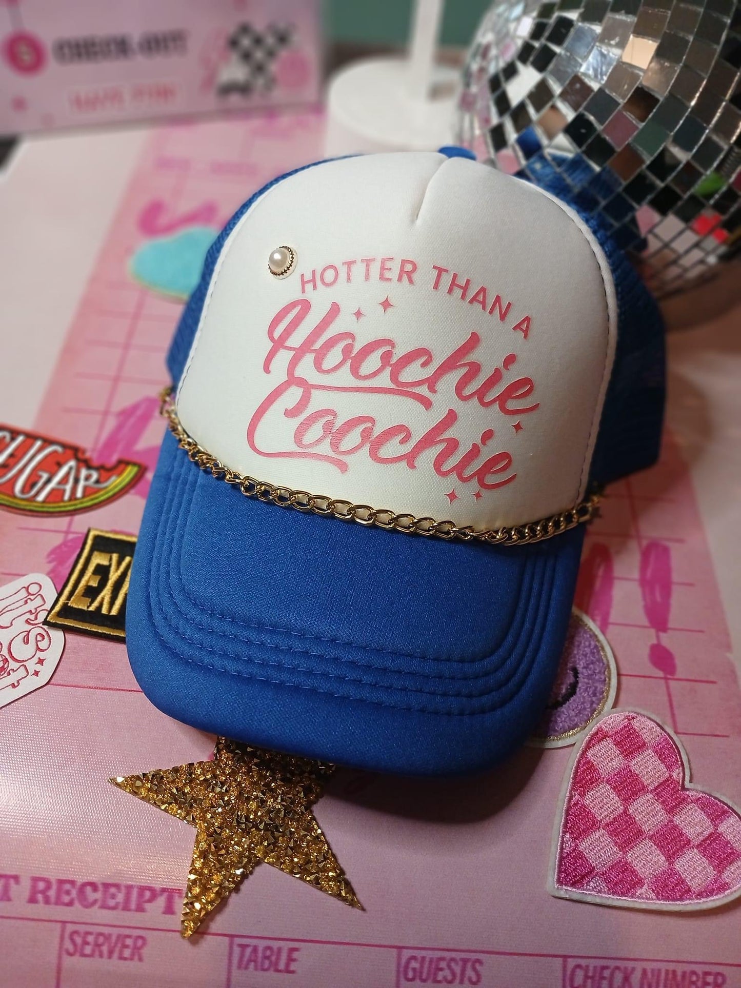 PINK HOTTER THAN A HOOCHIE COOCHIE - DTF TRANSFER