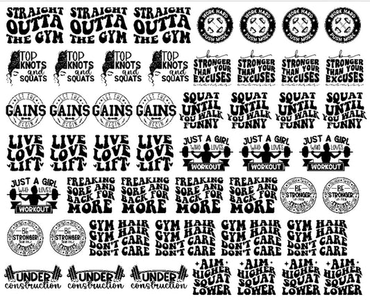30x24 GYM PRE-MADE TRUCKER HAT GANG SHEET