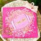 PINK OUT FOOTBALL WITH SPLATTER - DTF TRANSFER