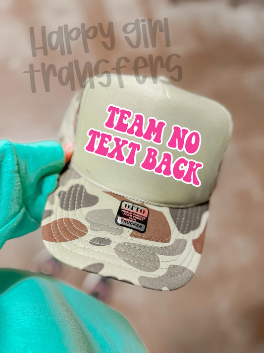 TEAM NO TEXT BACK - DTF TRANSFER