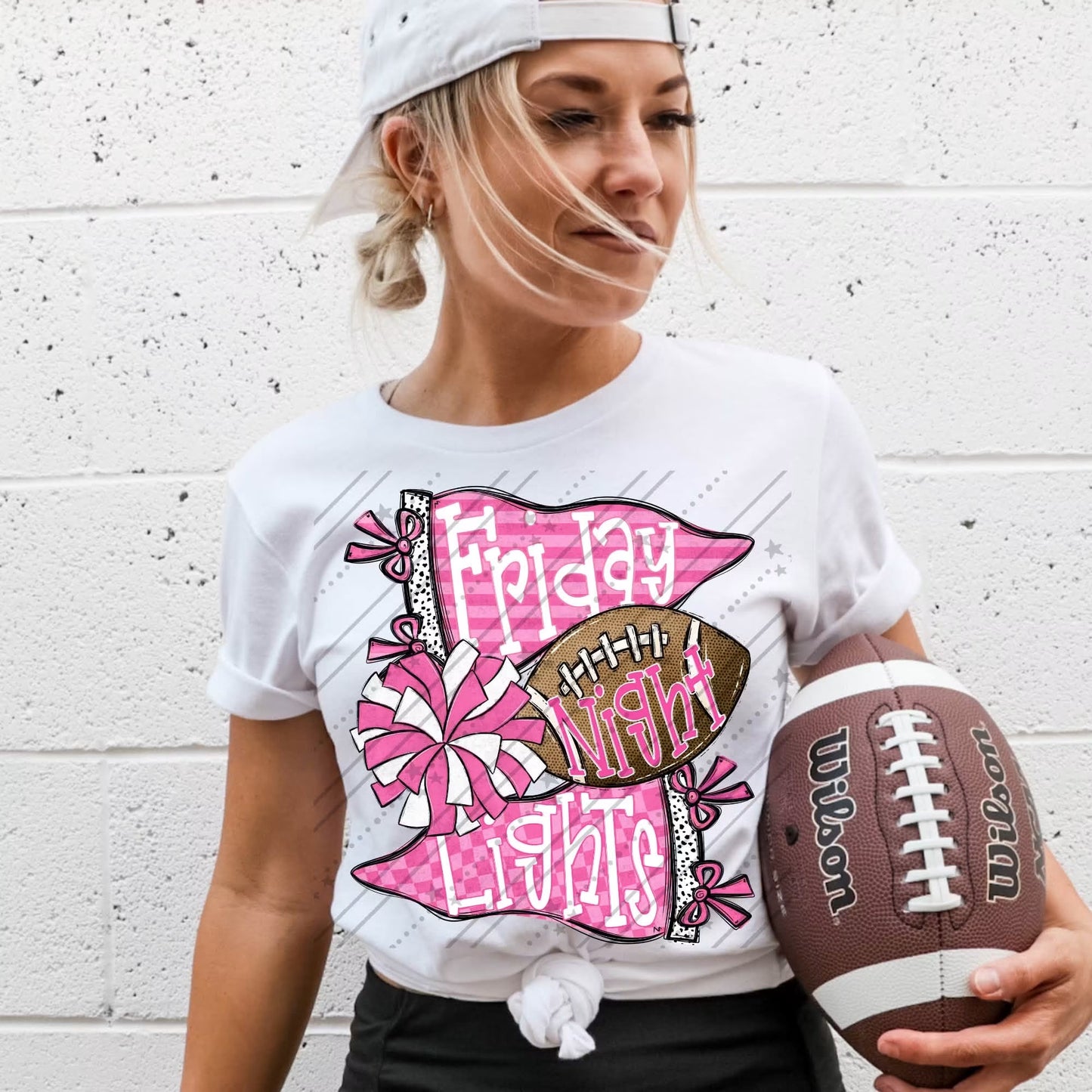 FRIDAY NIGHT LIGHTS PINK - DTF TRANSFER
