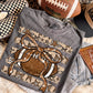 FOOTBALL WITH BOW & STAR STRIPES - DTF TRANSFER