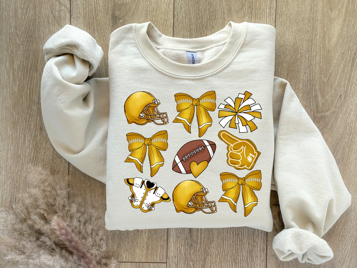 YELLOW SCHOOL SPIRIT COQUETTE - DTF TRANSFER