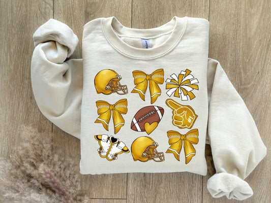 YELLOW SCHOOL SPIRIT COQUETTE - DTF TRANSFER