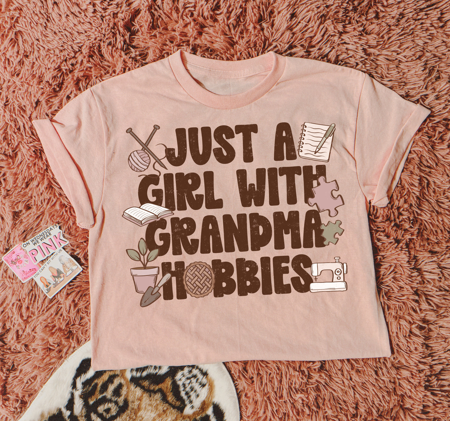 JUST A GIRL WITH GRANDMA HOBBIES - DTF TRANSFER