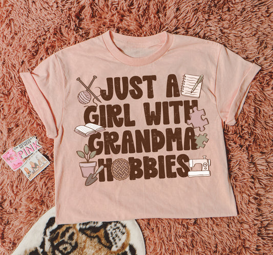 JUST A GIRL WITH GRANDMA HOBBIES - DTF TRANSFER