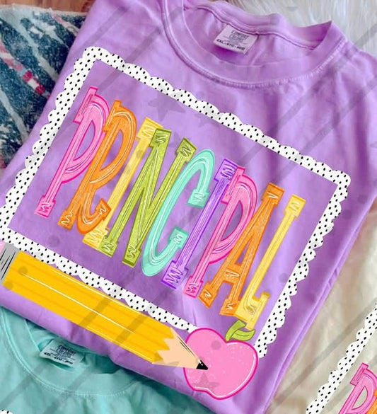 NEON VARSITY PRINCIPAL - DTF TRANSFER
