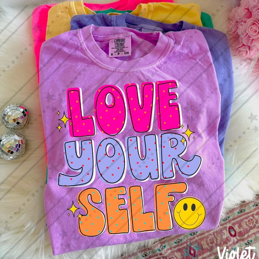 SMILEY LOVE YOURSELF - DTF TRANSFER