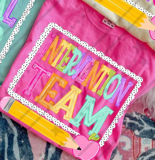 NEON VARSITY INTERVENTION TEAM - DTF TRANSFER