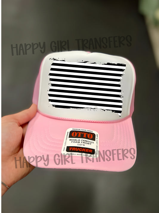 BLACK AND WHITE STRIPES - DTF TRANSFER