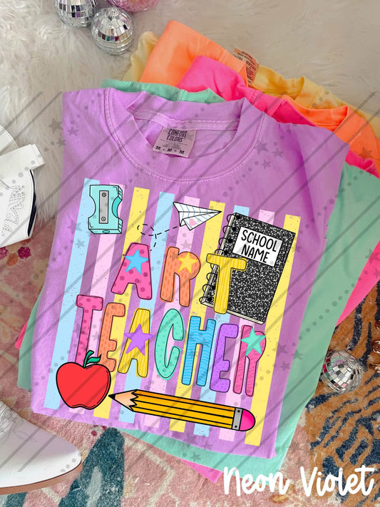NEON ART TEACHER - DTF TRANSFER