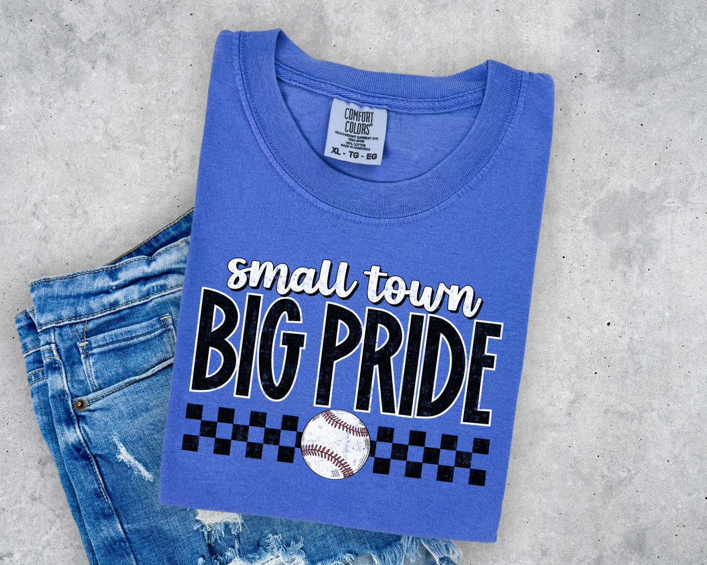 SMALL TOWN PRIDE BASEBALL - DTF TRANSFER