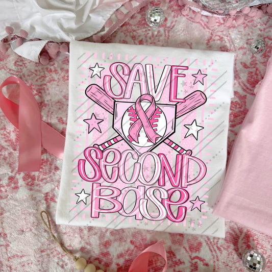 SAVE SECOND BASE HOME PLATE - DTF TRANSFER