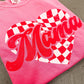CHECKERED HEART MAMA - DTF TRANSFER