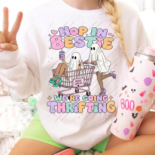 GHOST HOP IN BESTIE/ THRIFTING - DTF TRANSFER