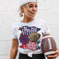 FRIDAY NIGHT LIGHTS NAVY & RED - DTF TRANSFER