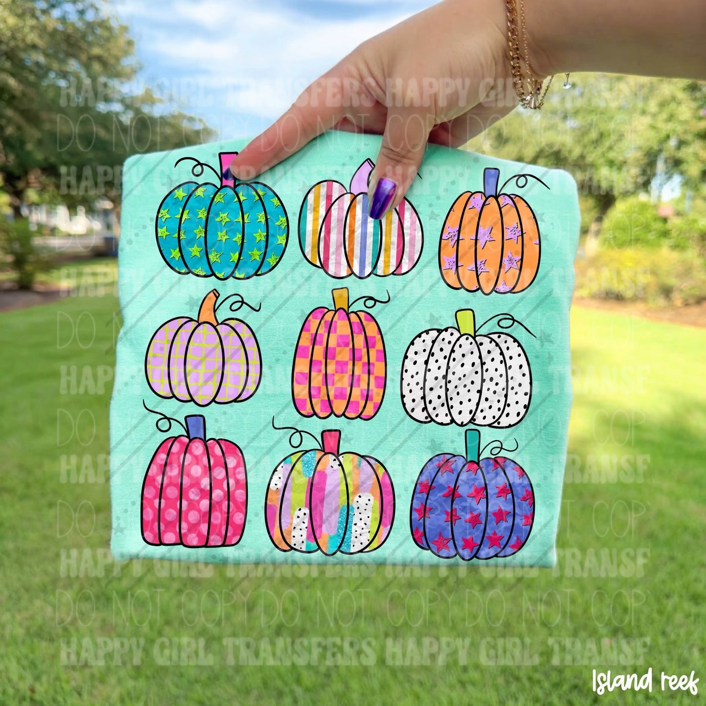 COLORFUL PUMPKIN COLLAGE - DTF TRANSFER