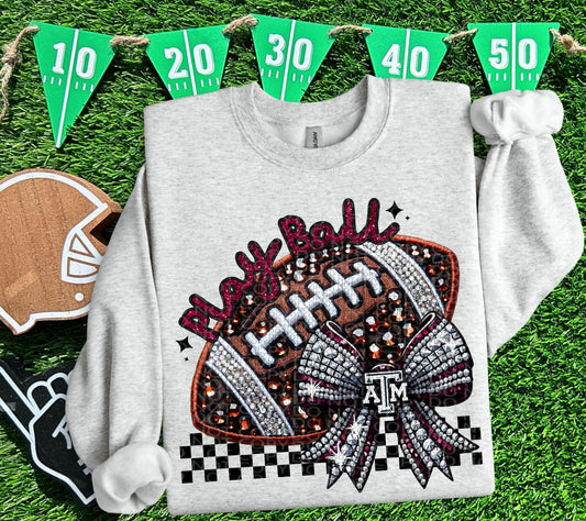 FAUX SPARKLES AGGIES - DTF TRANSFER