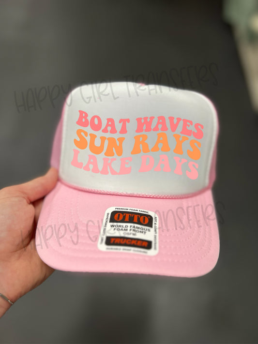 BOAT WAVES, SUN RAYS, LAKE DAYS - DTF TRANSFER