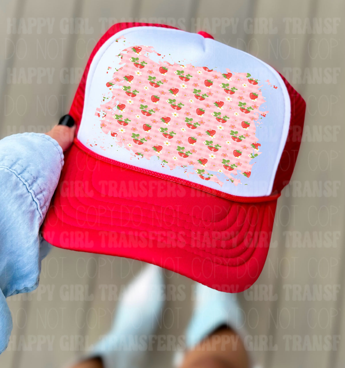 STRAWBERRY FLORAL - DTF TRANSFER