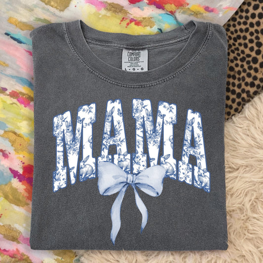 COQUETTE BLUE FLORAL MAMA - DTF TRANSFER