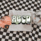 GREEN ABCD - DTF TRANSFER