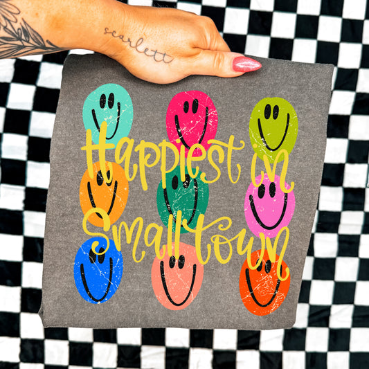 HAPPIEST IN A SMALL TOWN - DTF TRANSFER