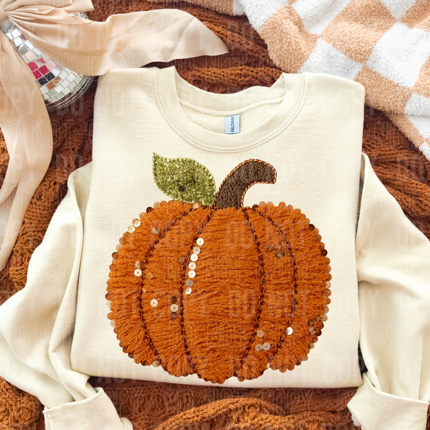 FAUX YARN PUMPKIN - DTF TRANSFER
