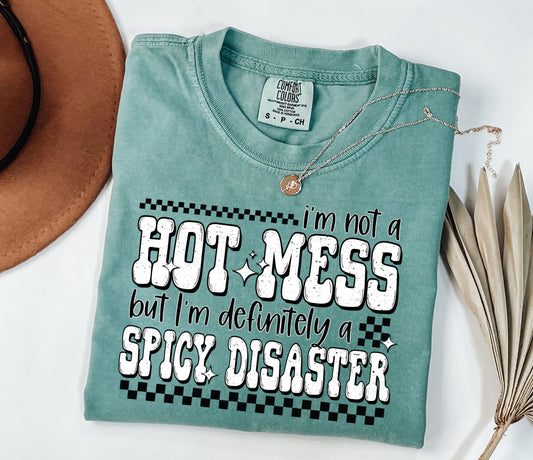 I’M NOT A HOT MESS BUT I’M DEFINITELY A SPICY DISASTER - DTF TRANSFER