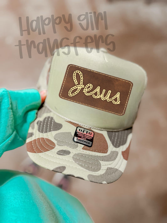 JESUS FAUX PATCH - DTF TRANSFER