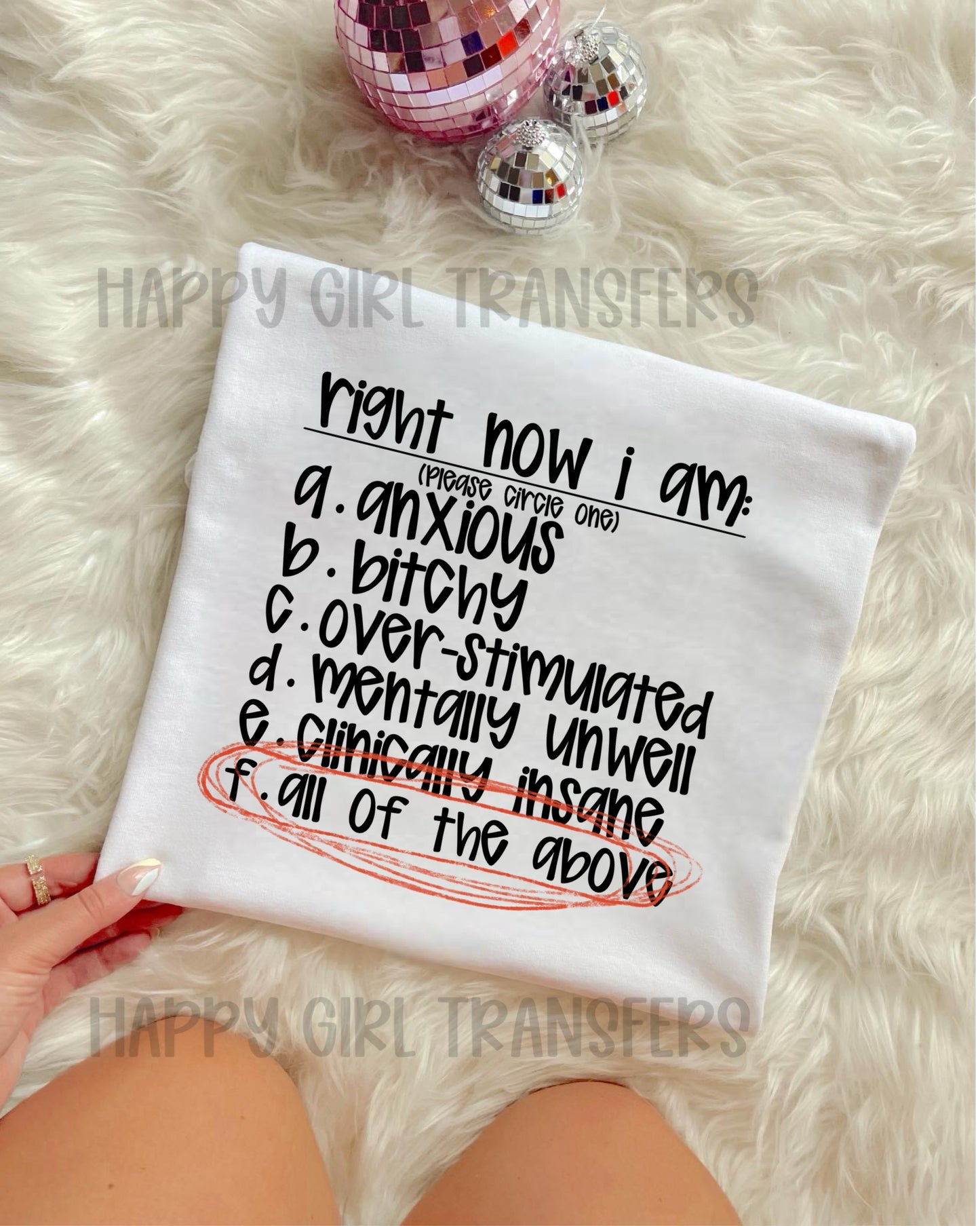 RIGHT NOW I AM - DTF TRANSFER