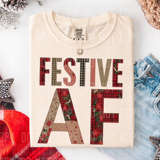 PATCHWORK FESTIVE AF - DTF TRANSFER