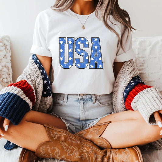 BLUE USA  - DTF TRANSFER