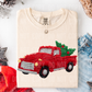 FAUX YARN RED TRUCK  - DTF TRANSFER