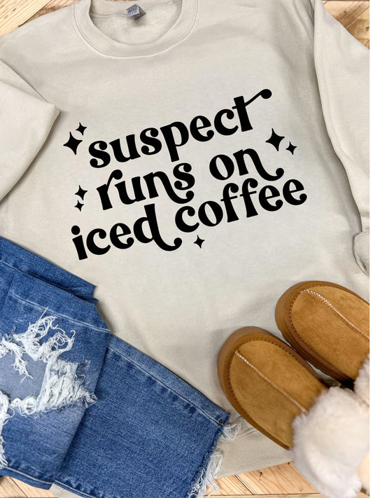 SUSPECT RUNS ON ICED COFFEE - DTF TRANSFER