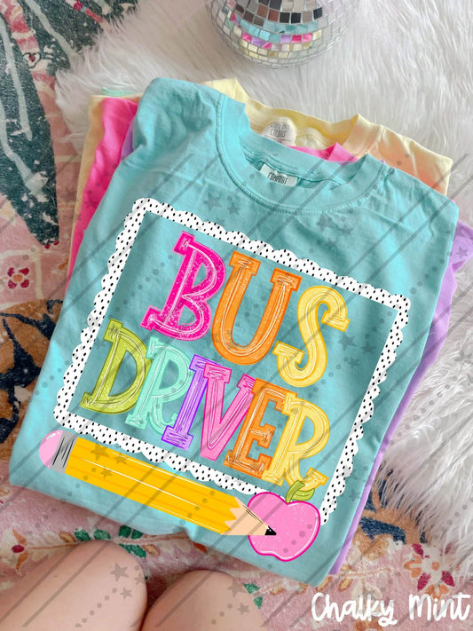 NEON VARSITY BUS DRIVER - DTF TRANSFER