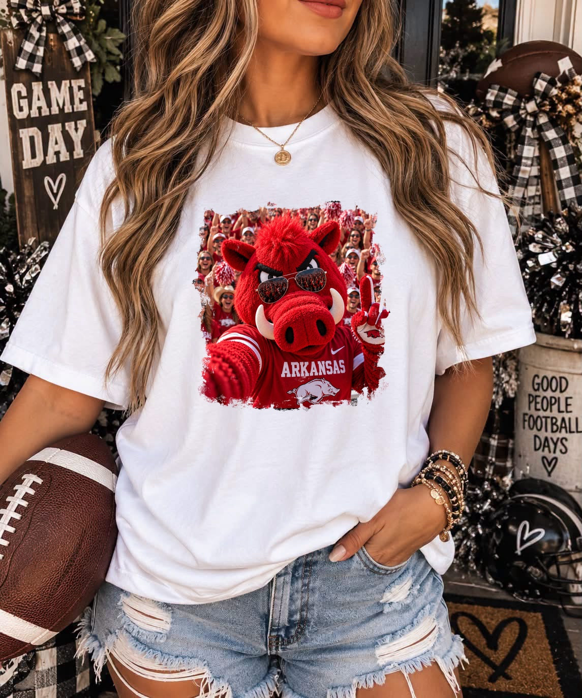 ARKANSAS RAZORBACKS SELFIE - DTF TRANSFER