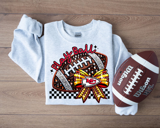 FAUX SPARKLES CHIEFS - DTF TRANSFER