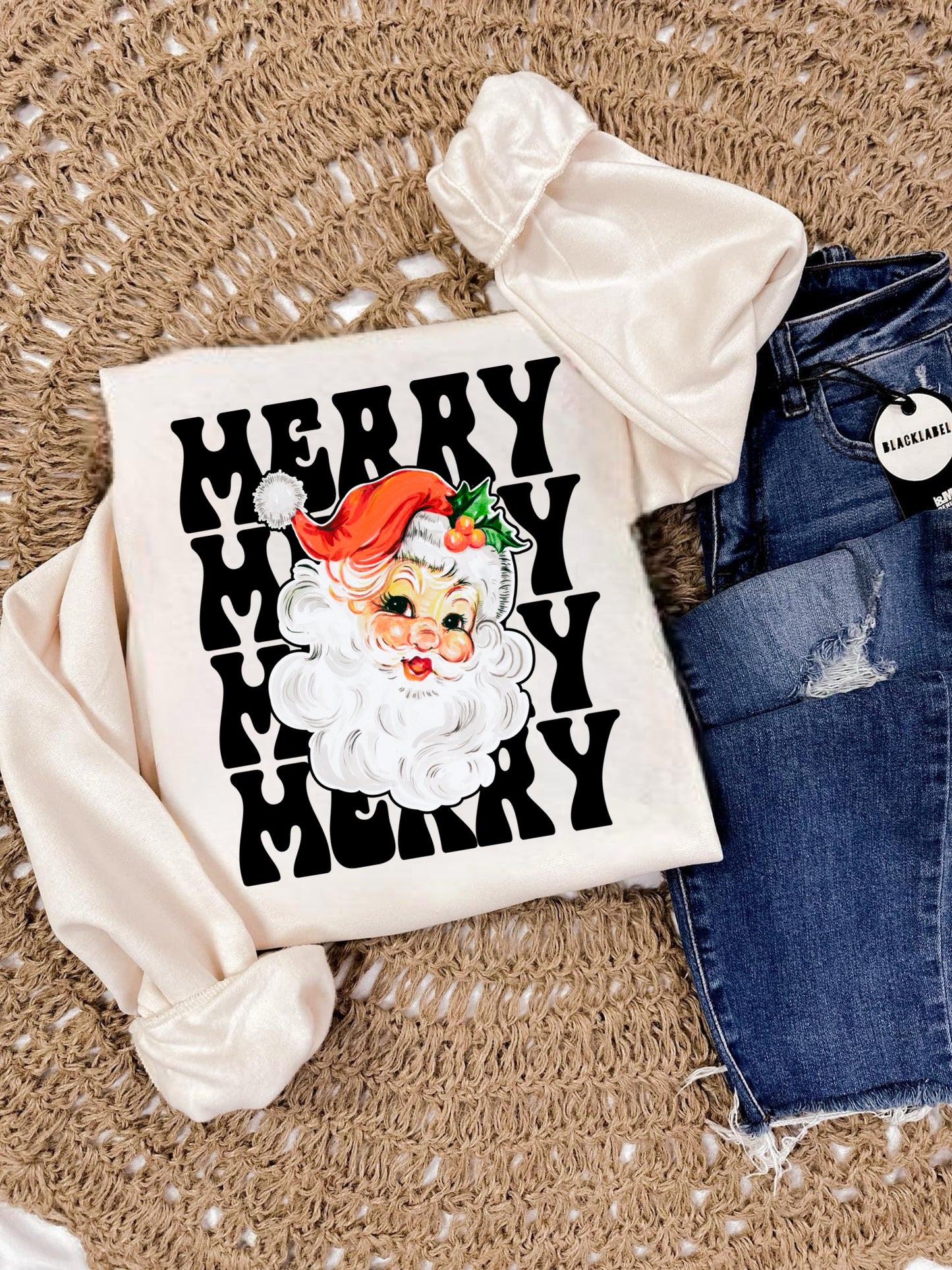 RETRO MERRY SANTA - DTF TRANSFER