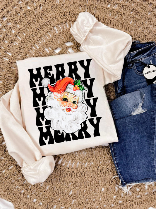 RETRO MERRY SANTA - DTF TRANSFER