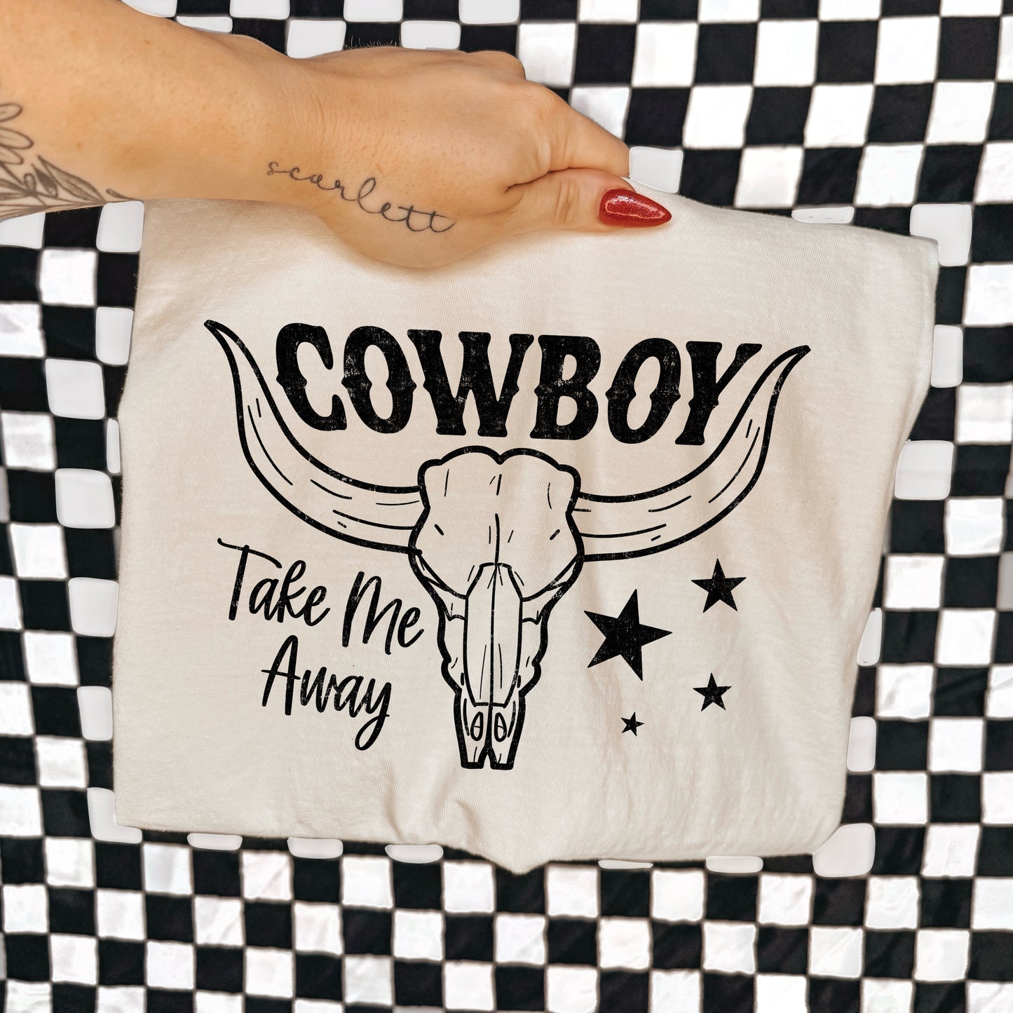COWBOY TAKE ME AWAY - DTF TRANSFER