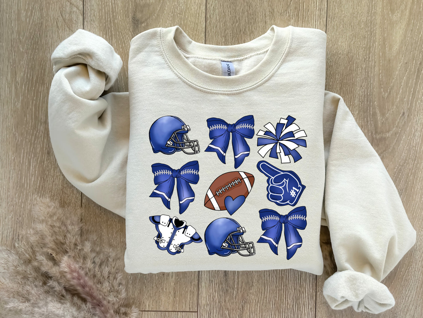 BLUE SCHOOL SPIRIT COQUETTE - DTF TRANSFER