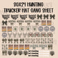 30x24 HUNTING PRE-MADE TRUCKER HAT GANG SHEET